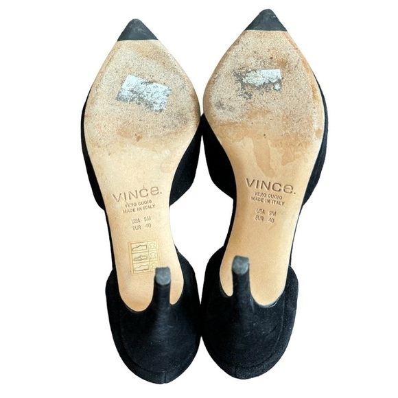 Vince Black Suede Heels, Size 9M - Picture 5 of 6
